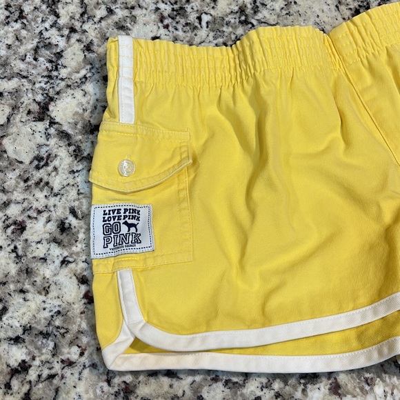 Victoria’s Secret Pink Twill Shorts Multiple Sizes Lemon - Picture 2 of 6